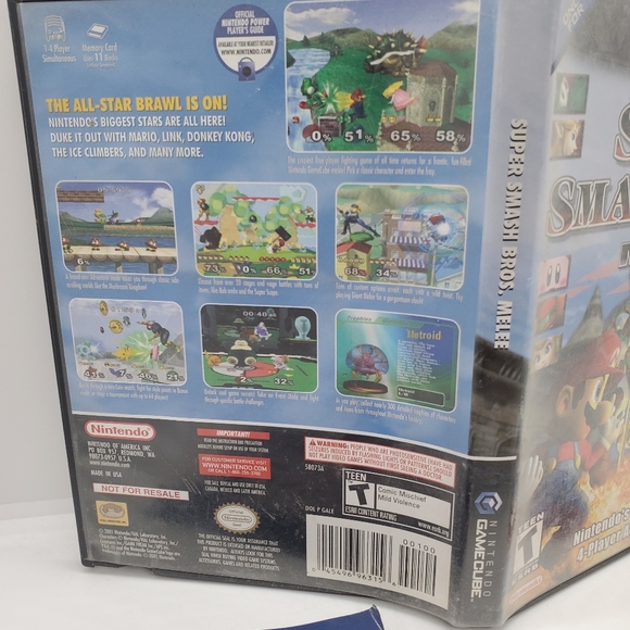 Super Smash Bros Melee Gamecube Game Not For Resale - Picture 2 of 8